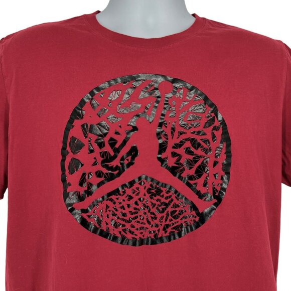Jordan Big Boy Red Short Sleeve Logo Front T-shirt Size XL - Picture 4 of 9